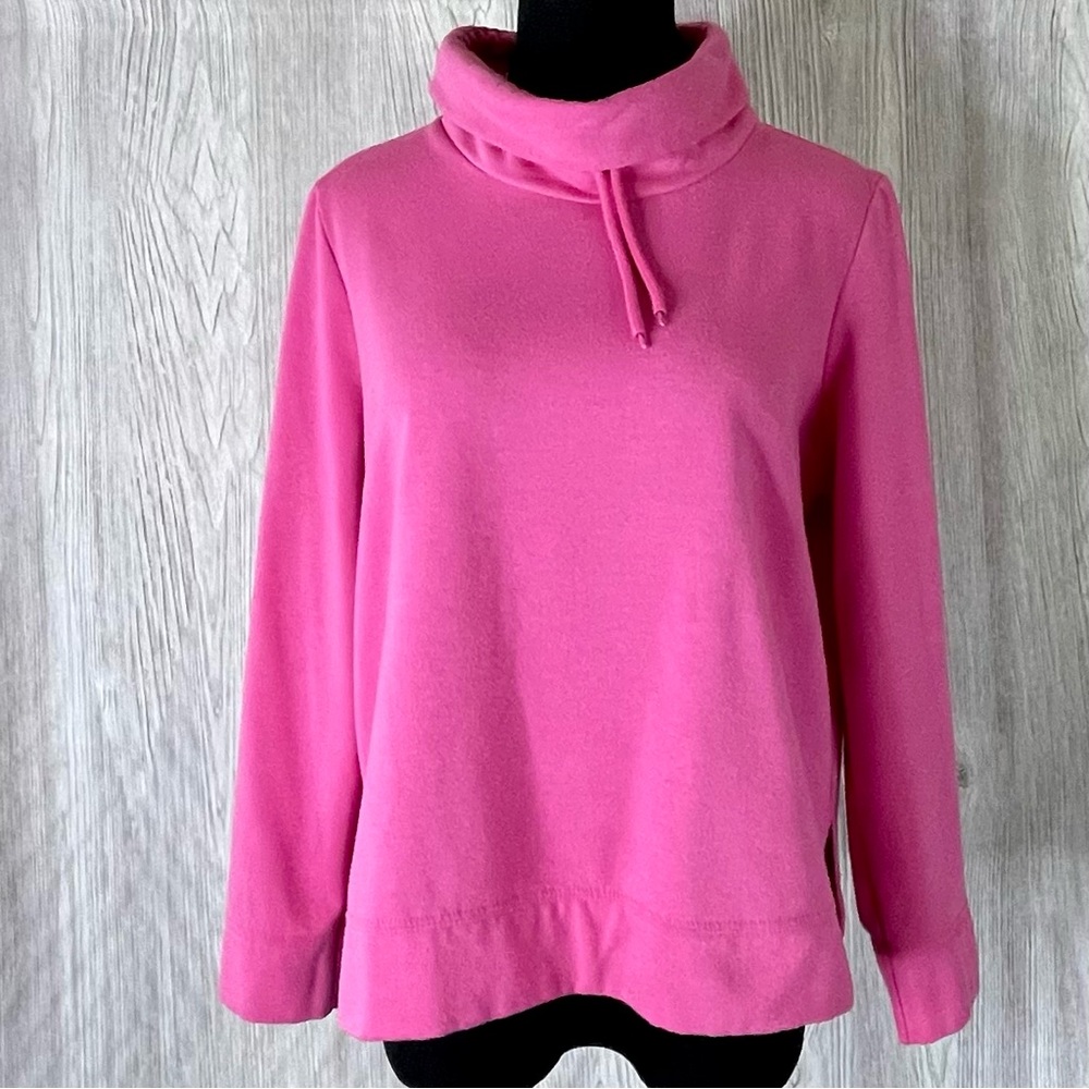 St. John's Bay Pink Funnel Neck pullover Sweatshirt - Size PM